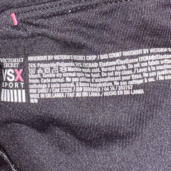 NWOT: Victoria's Secret VSX Sport BAS Knockout Crop Tight Tie Dye Leggings - Picture 2 of 4